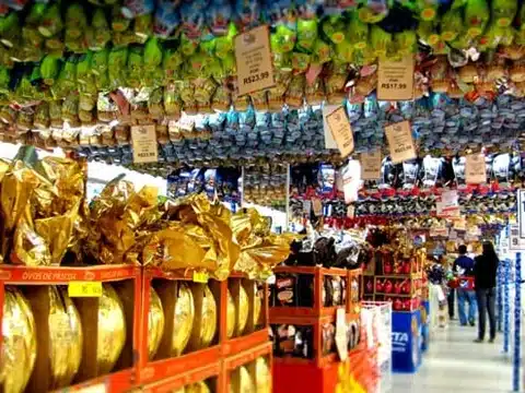 Chocolate easter eggs in brazil supermarket
