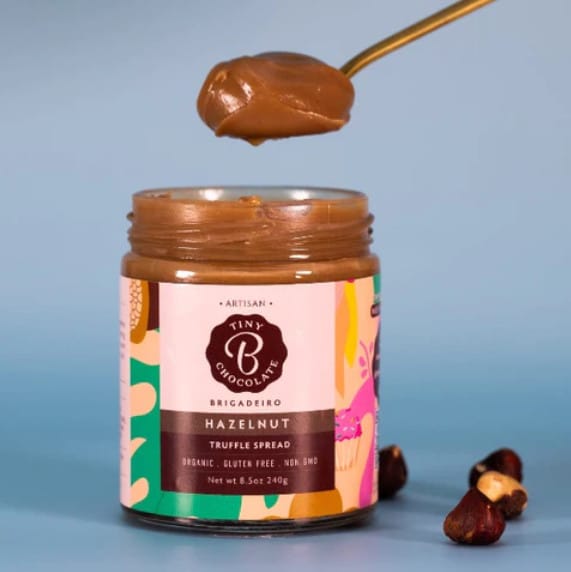jar of hazelnut spread
