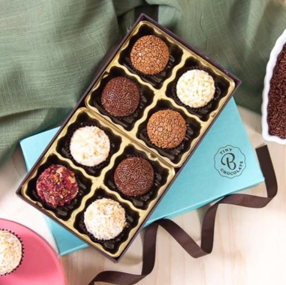 box of eight assorted truffles