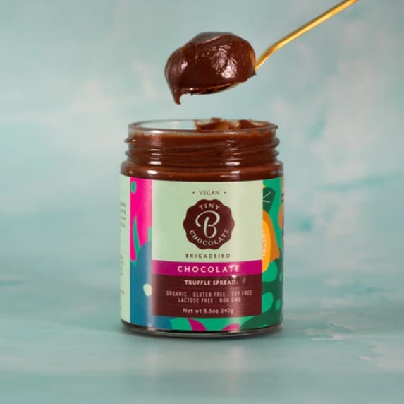 jar of vegan chocolate spread